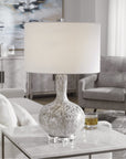 Uttermost Turbulence Distressed White Table Lamp