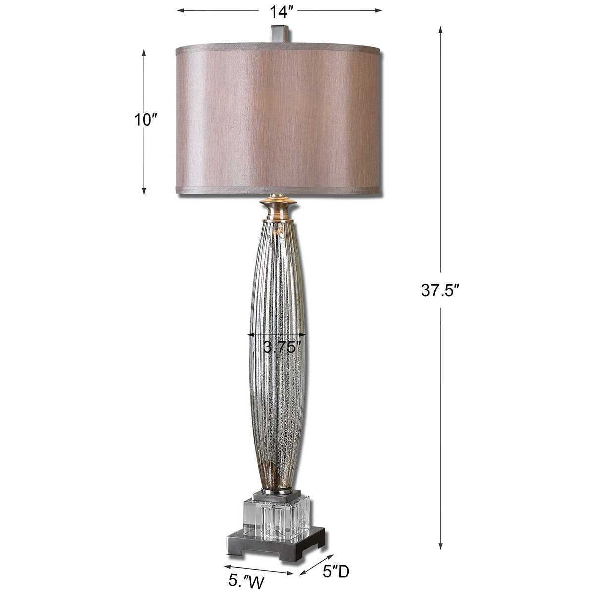 Uttermost Loredo Mercury Glass Table Lamp