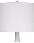 Uttermost Clariot Ribbed Blue Table Lamp