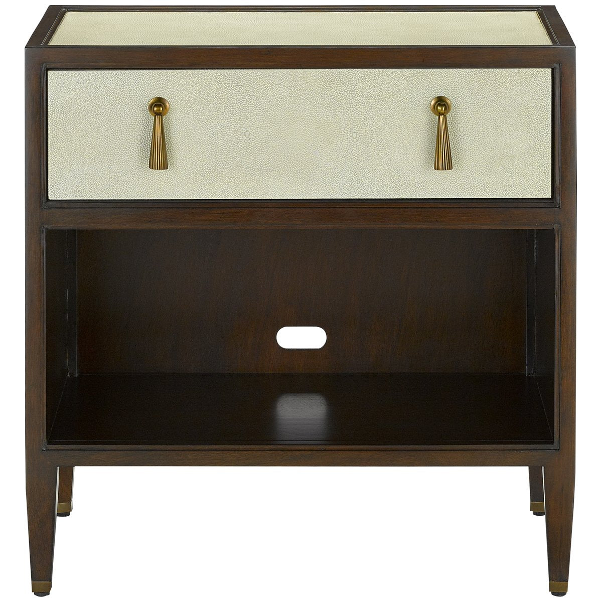 Currey and Company Evie Shagreen Nightstand