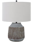 Uttermost Neolithic Blue-Gray Table Lamp