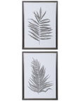 Uttermost Silver Ferns Framed Prints, Set of 2