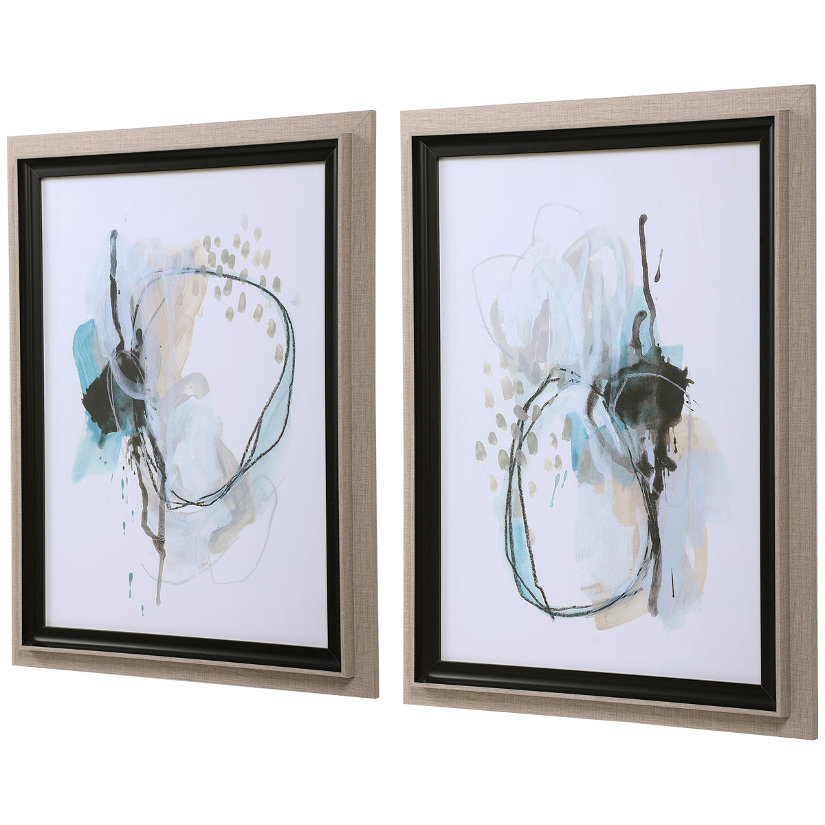 Uttermost Force Reaction Abstract Prints, Set of 2