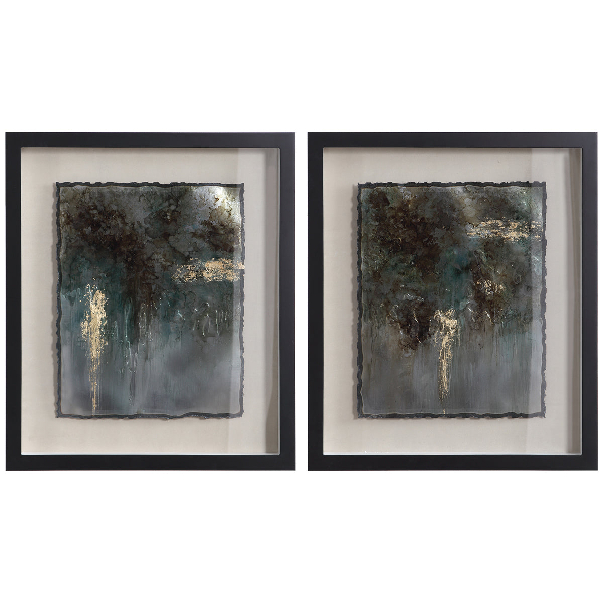 Uttermost Rustic Patina Framed Prints, Set of 2