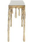 Currey and Company Liquid Gold Console Table