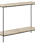 Currey and Company Boyles Travertine Console Table