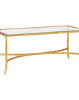 Currey and Company Gilt Twist Cocktail Table
