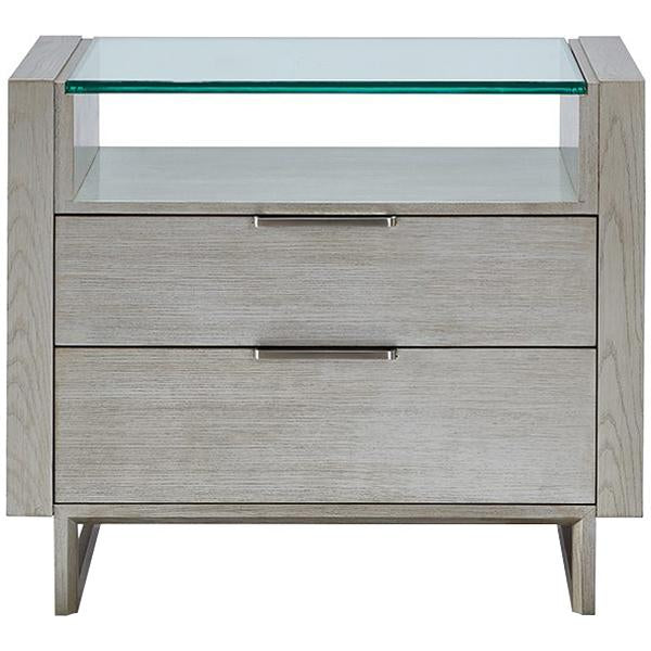 Hickory White Modern Retreat Mirage Silver Fox Bedside Chest