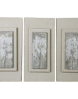 Uttermost Triptych Trees Hand-Painted Art, Set of 3