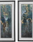 Uttermost Glimmering Agate Abstract Prints, Set of 2