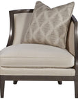 Hickory White Facing Black Nickel Arm Chair