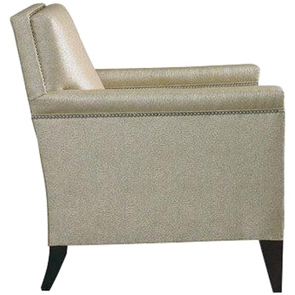 Hickory White Upholstered Modern Walnut Arm Chair