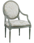 Hickory White French Blue Exposed Wood Chair