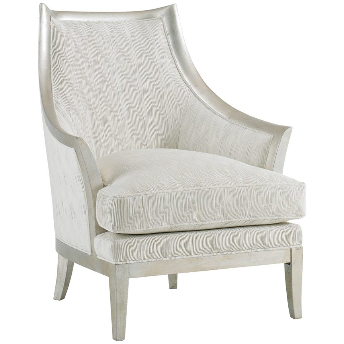 Hickory White Platinum Leaf Exposed Wood Chair