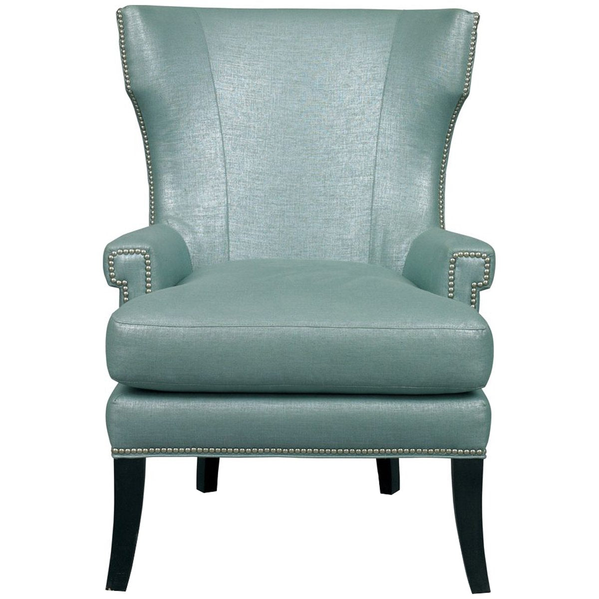Hickory White Sable Wing Chair with Nail Trim