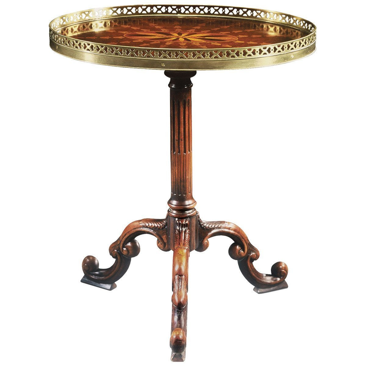Theodore Alexander Essential Ta Radiating Parquetry Accent Table