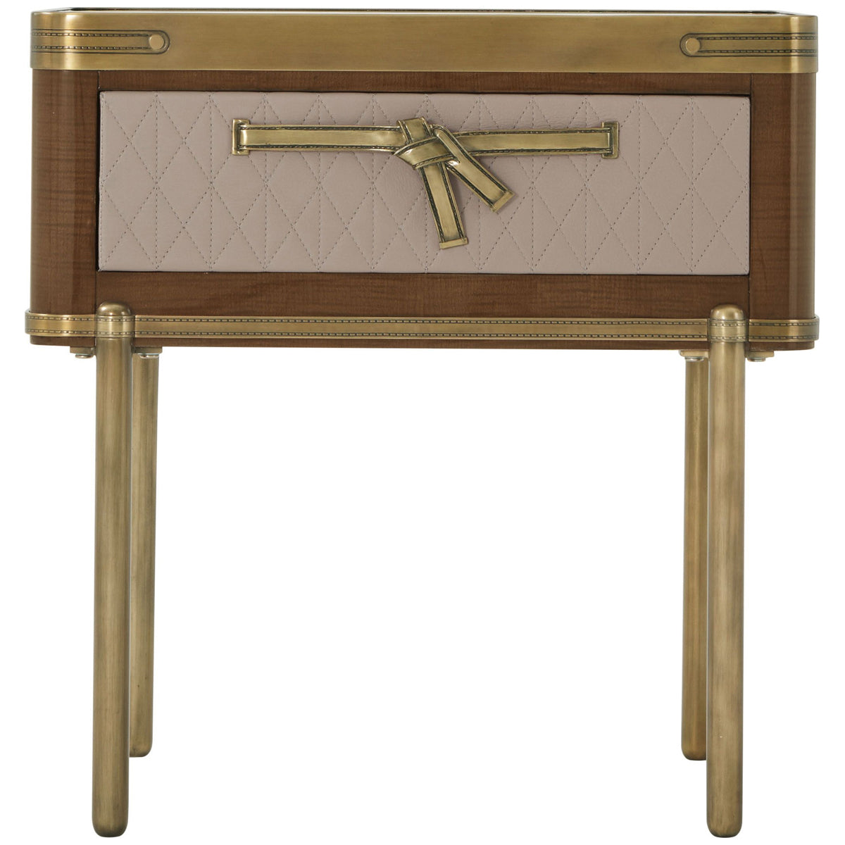 Theodore Alexander Iconic Side Table - Leather