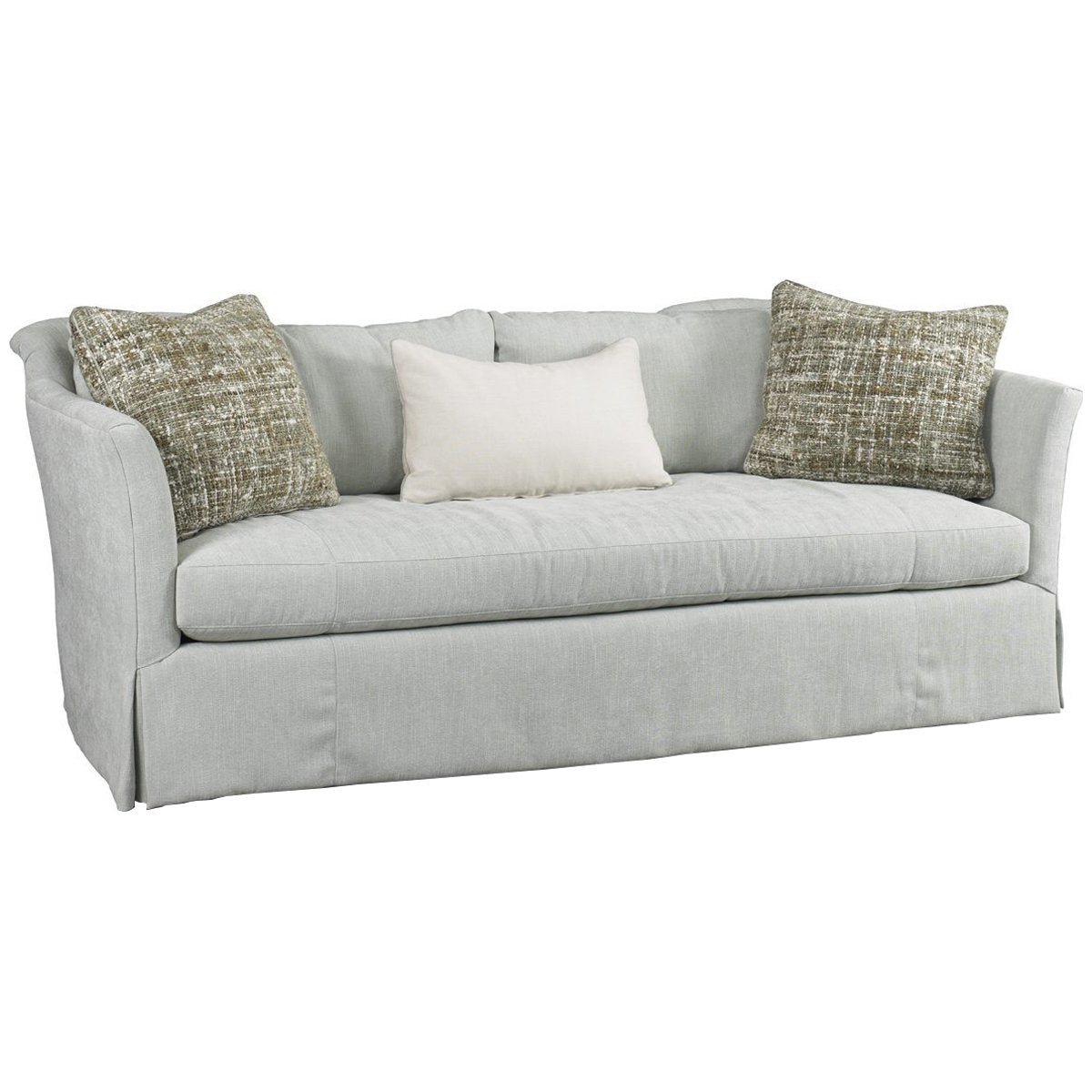 Hickory White Sofa in Green Teal Fabric