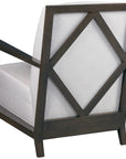 Hickory White Club Arm Chair in Modern Elm