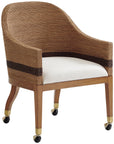 Tommy Bahama Palm Desert Dorian Woven Arm Chair with Casters