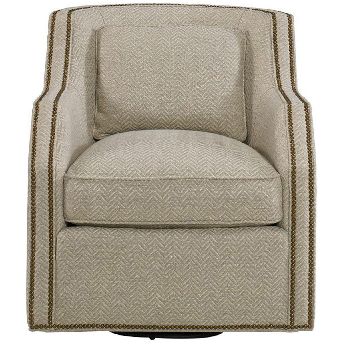 Hickory White Mitre Swivel Arm Chair