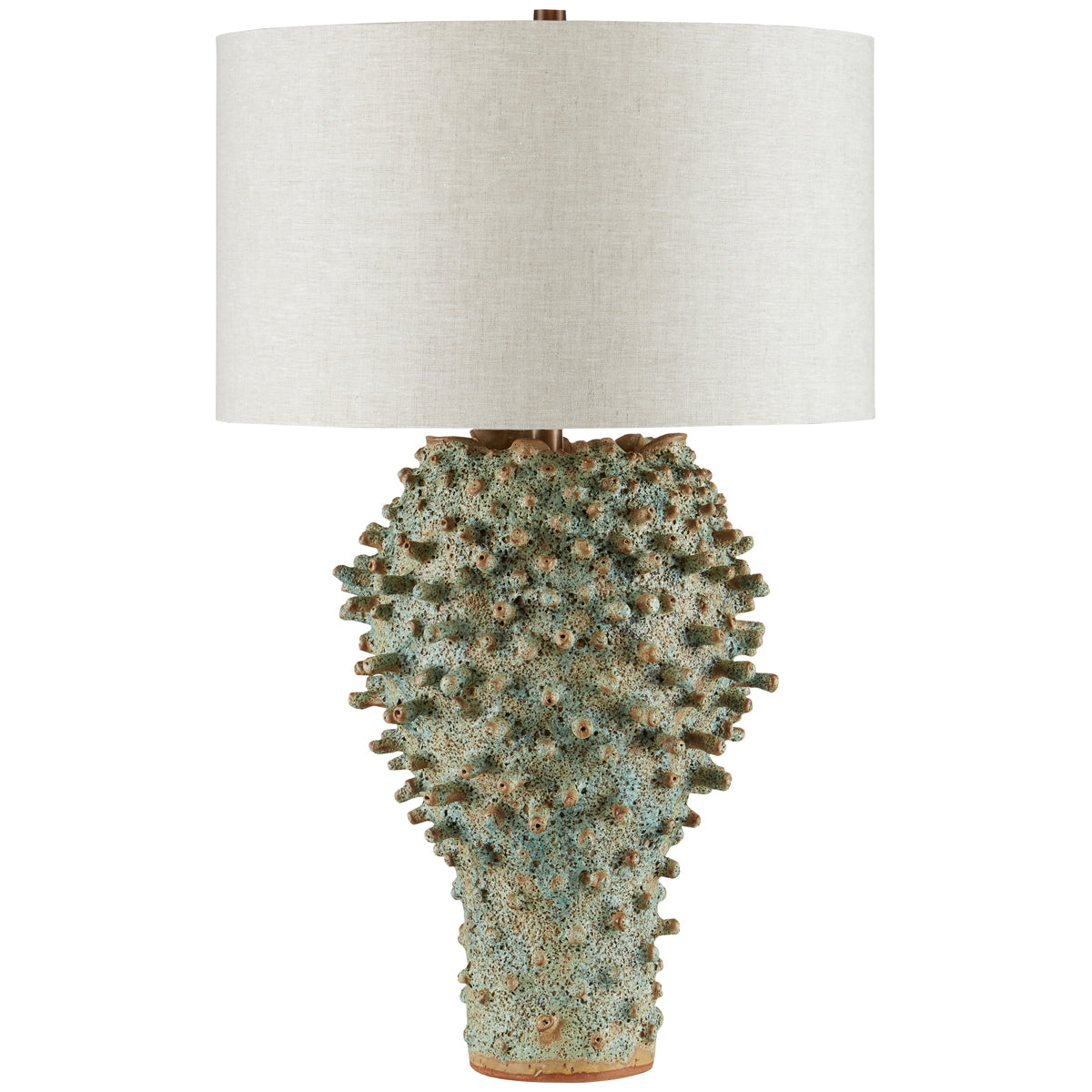 Currey and Company Sea Urchin Green Table Lamp