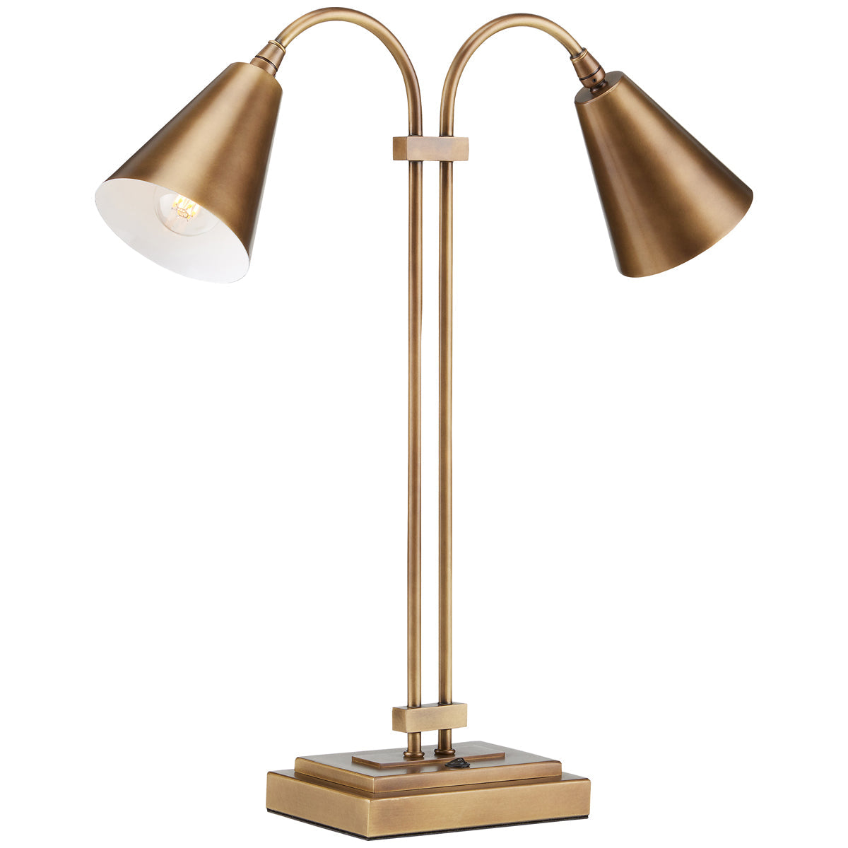 Currey and Company Symmetry Double Desk Lamp