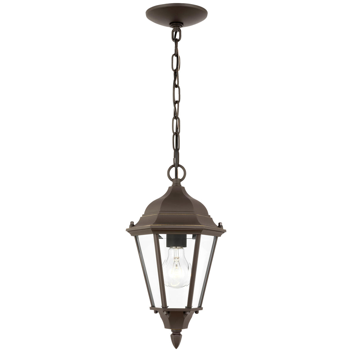 Sea Gull Lighting Bakersville 1-Light Clear Glass Pendant without Bulb