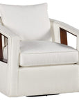 Hickory White Brooks Modern Walnut Swivel Chair