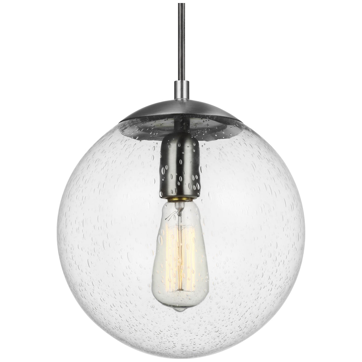 Sea Gull Lighting Leo-Hanging Globe 10&quot; 1-Light Pendant with Bulb