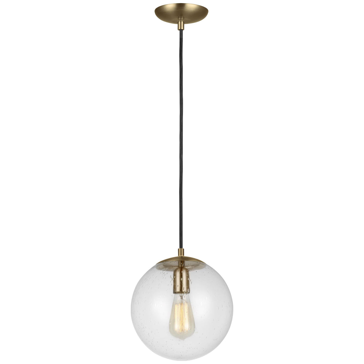 Sea Gull Lighting Leo-Hanging Globe 10&quot; 1-Light Pendant with Bulb