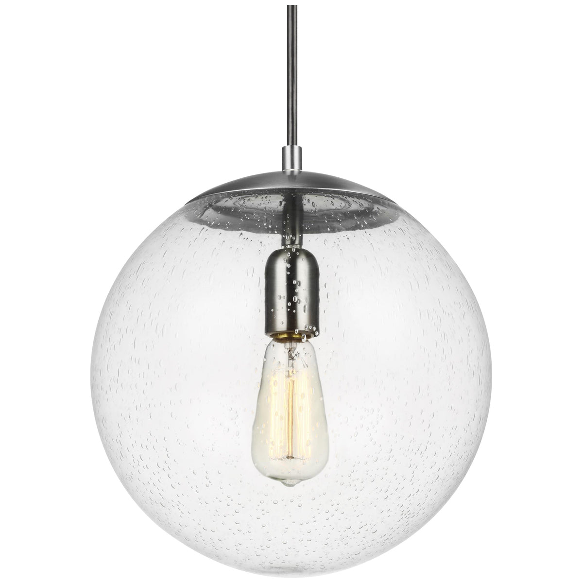 Sea Gull Lighting Leo-Hanging Globe 12&quot; 1-Light Pendant with Bulb