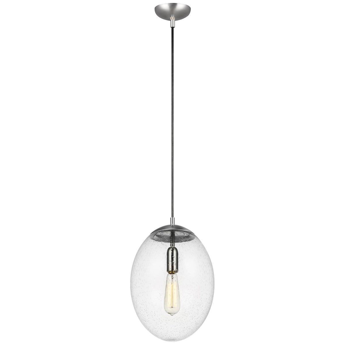 Sea Gull Lighting Leo-Hanging Globe 12&quot; 1-Light Pendant with Bulb