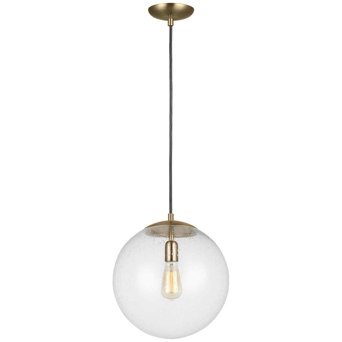 Sea Gull Lighting Leo-Hanging Globe 14&quot; 1-Light Pendant with Bulb