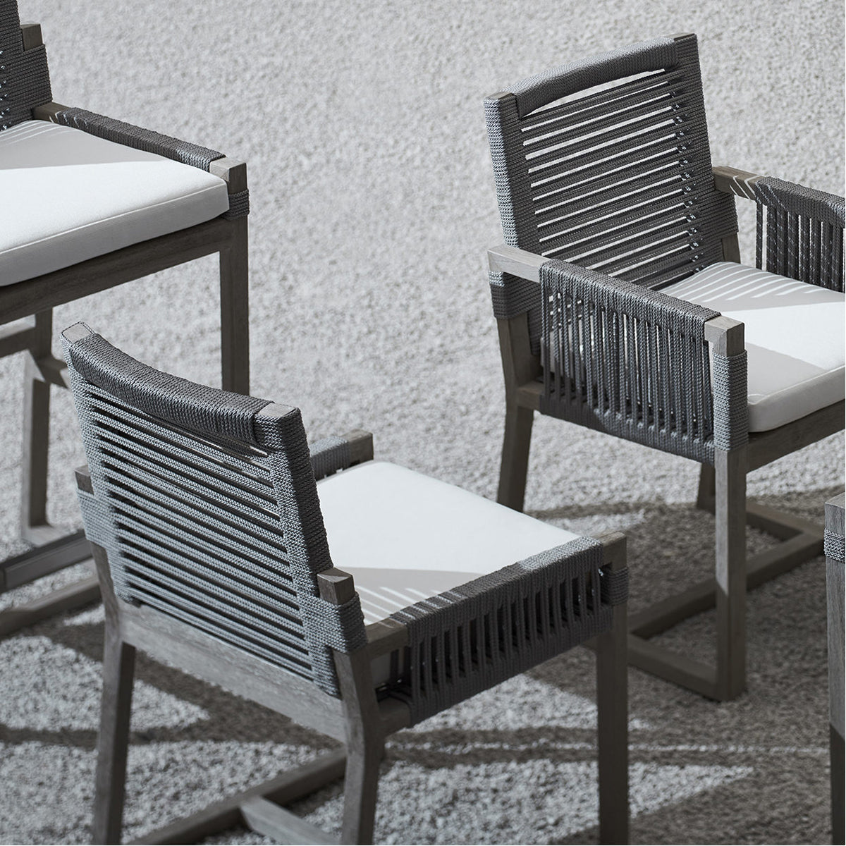 Palecek San Martin Outdoor Side Chair, Grey