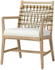 Palecek Pratt Arm Chair, Cerused White
