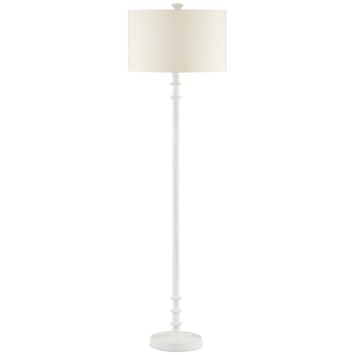Currey and Company Gallo White Floor Lamp