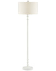 Currey and Company Gallo White Floor Lamp