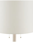 Currey and Company Malayan White Floor Lamp