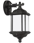 Sea Gull Lighting Satin Etched One Light Outdoor Wall Lantern