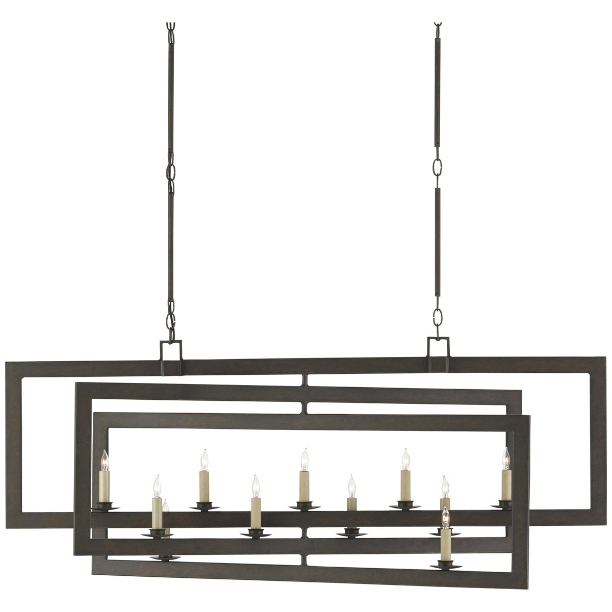 Currey and Company Middleton Rectangular Chandelier
