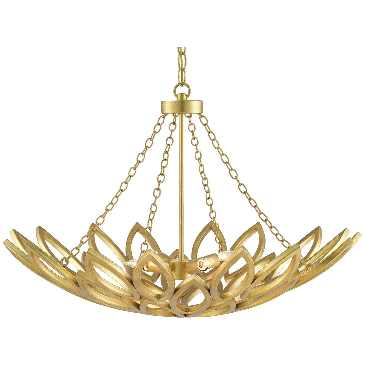 Currey and Company Allemande Gold Chandelier