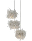 Currey and Company Birds Nest 3-Light Multi-Drop Pendant