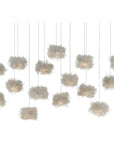 Currey and Company Birds Nest Rectangular 15-Light Multi-Drop Pendant