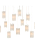 Currey and Company Escenia Rectangular 15-Light Multi-Drop Pendant