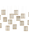 Currey and Company Daze Rectangular 15-Light Multi-Drop Pendant