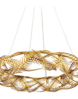 Currey and Company Queenbee Palm Ring Chandelier