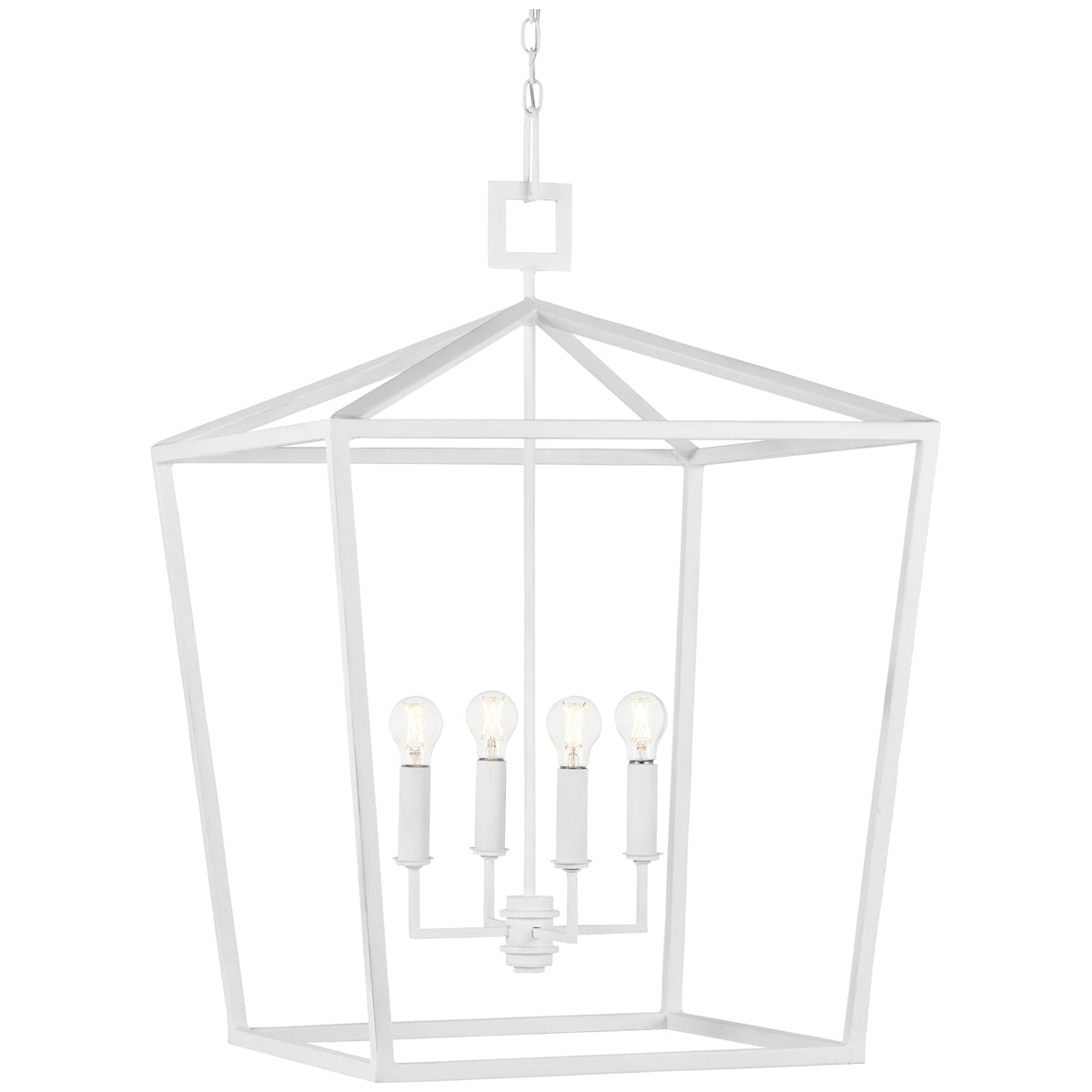 Currey and Company Denison White Grande Chandelier