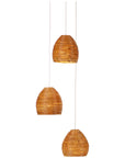 Currey and Company Beehive 3-Light Multi-Drop Pendant