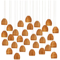 Currey and Company Beehive 30-Light Multi-Drop Pendant